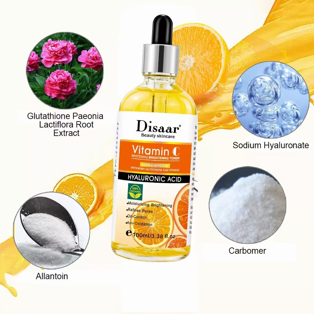 Disaar Vitamin C Face Whitening Serum, Brightening & AntiAging, Glutathione & Vitamin 30ml