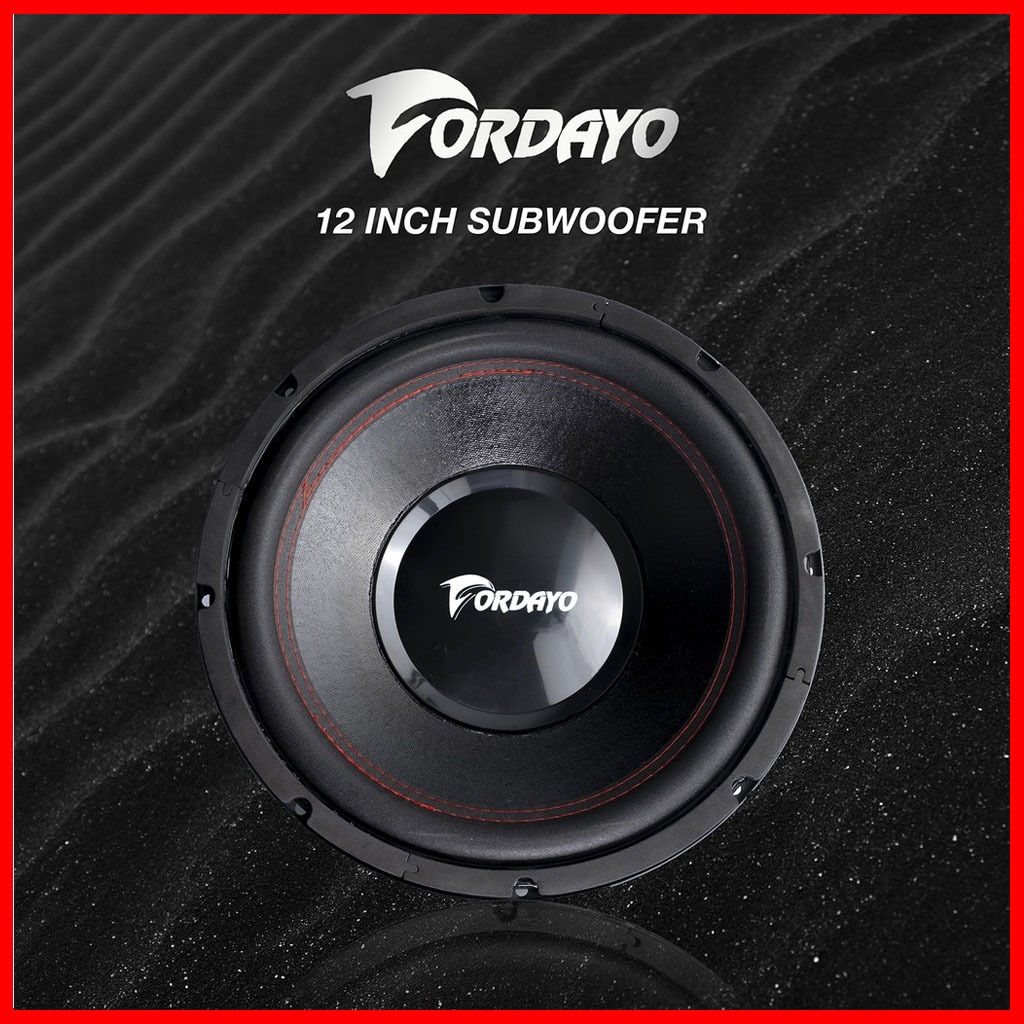 Fordayo 12'' Inch Subwoofer Red Line Car Audio Speaker Deep Bass