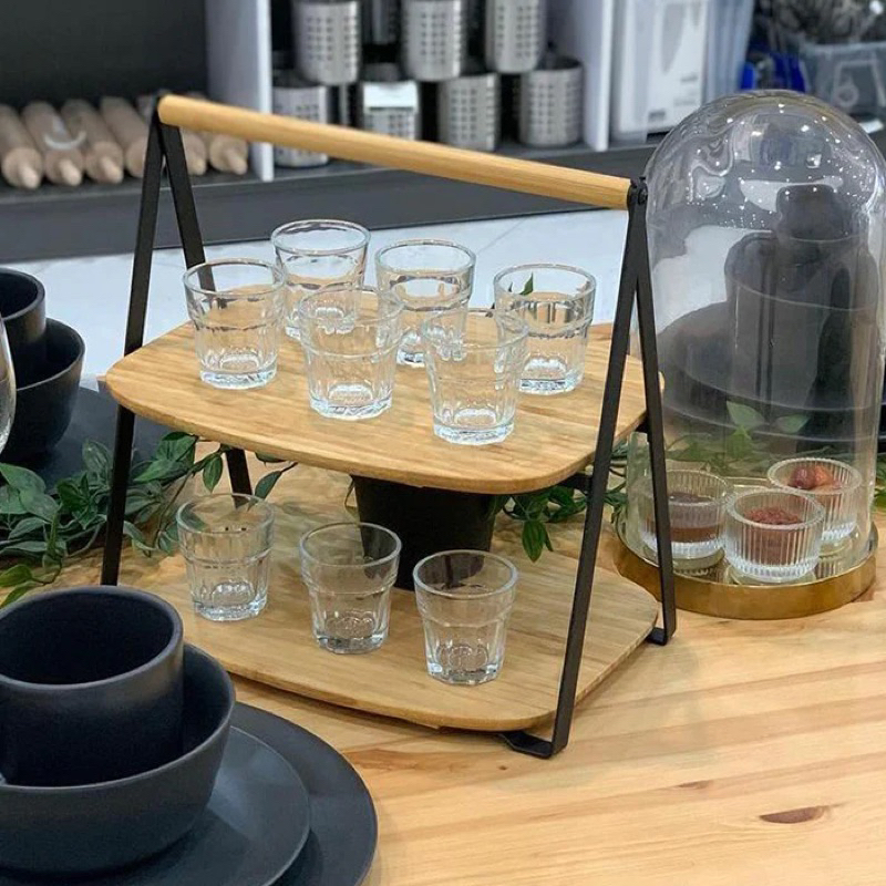 IKEA FULLSPACKAD Solid Wood Cup Cake Tray Rak Tingkat Cup cake dessert