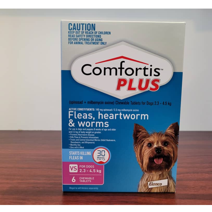 Comfortis PLUS Extra Small Dog 2.3 4.5kg 6 Chewable Tablets Shopee Malaysia