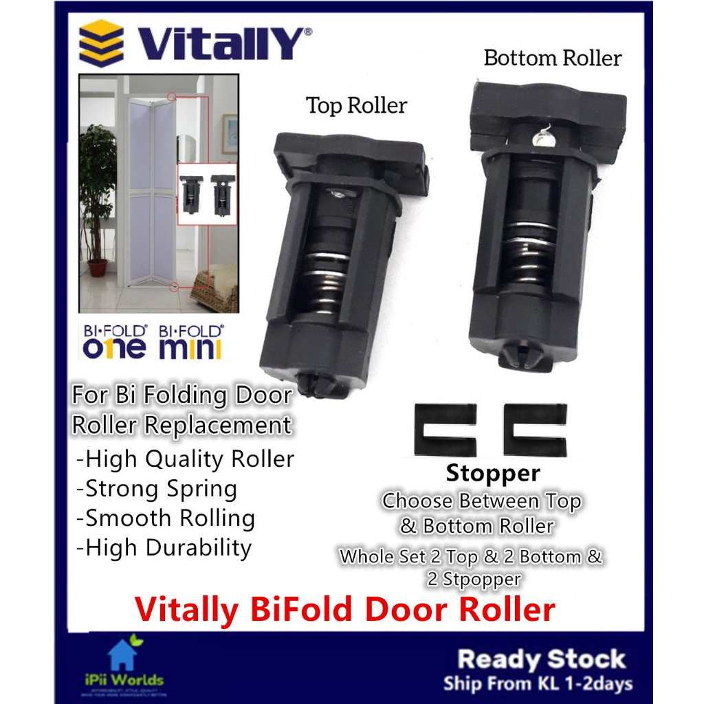 iPii Vitally BiFold Door Roller , Toilet Door Roller , S.Steel Bearing