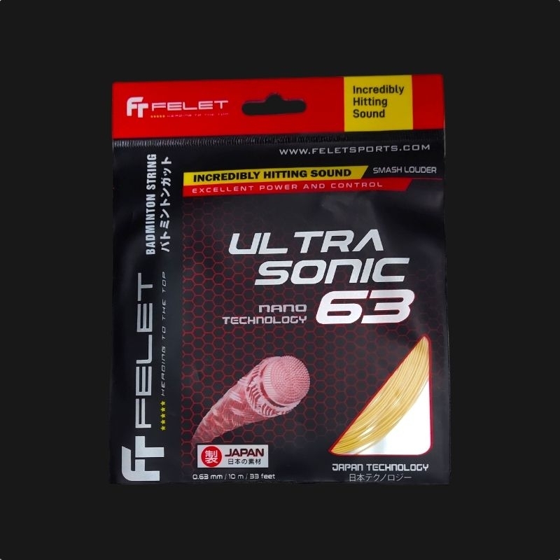 FELET ULTRA SONIC 63 (1pcs) Made In Japan Original Badminton String by ...