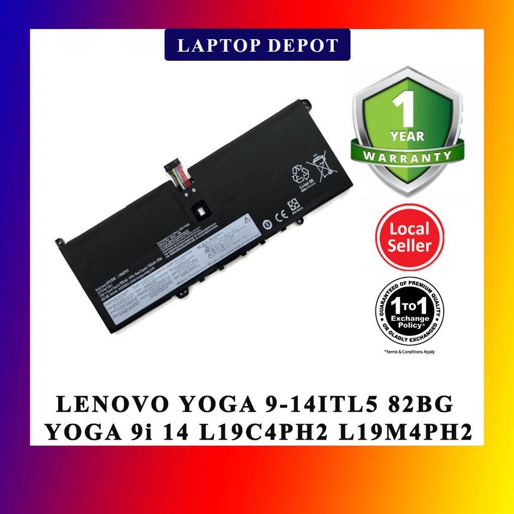 For Enovo Yoga 9i 9-141TL5 L19M4PH2 Laptop Battery 14ITL5 7.68V 60WH | UK - View #4