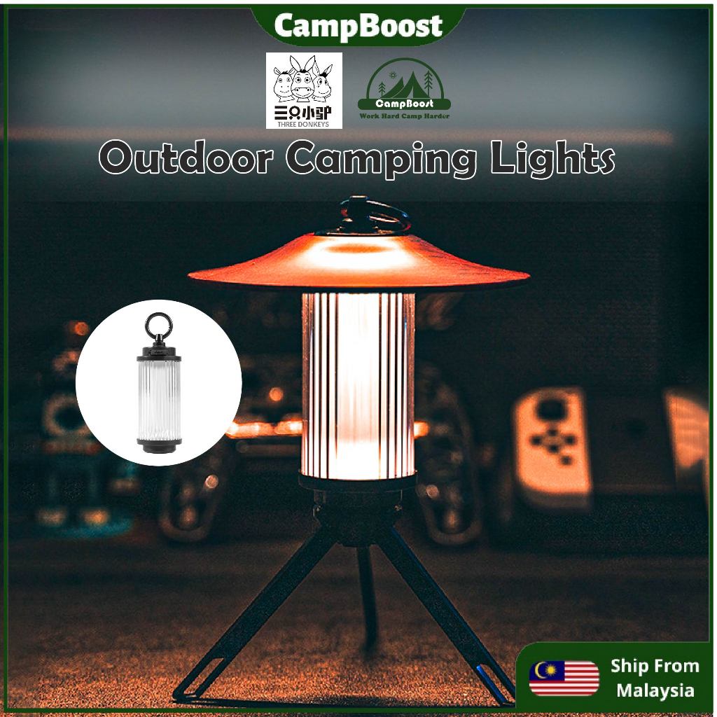 CampBoost THREE DONKEYS Retro Led Light Lantern Light Lampu Camping