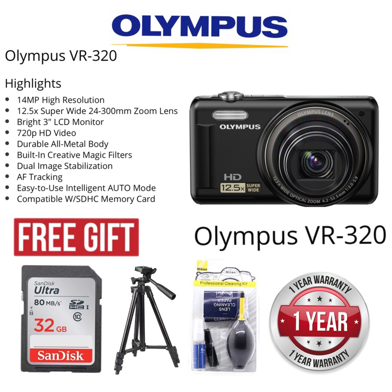 Olympus VR320 VR320 metal body digital camera Super Zoom lens 28300mm