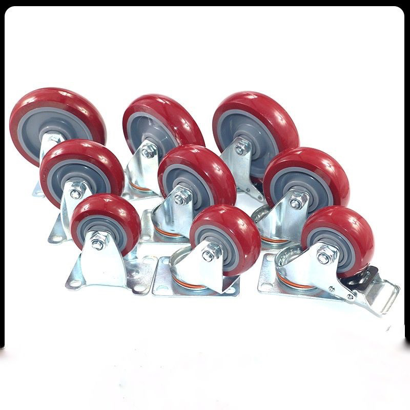 4 Heavy Duty 400kg 125mm Swivel Castor Wheels Trolley Furniture Caster