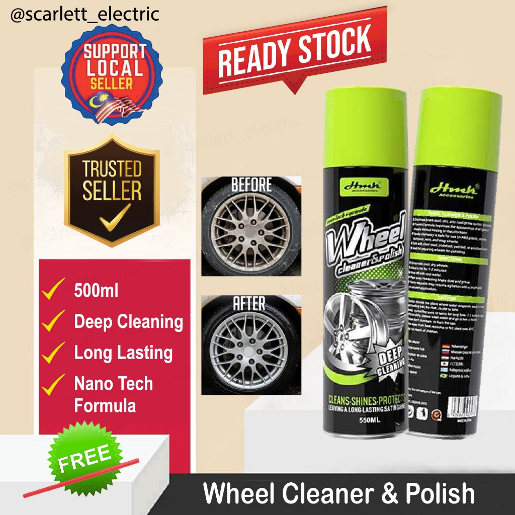 500ml Automotive Wheel Cleaner & Polish Car Rim Foam Cleaning