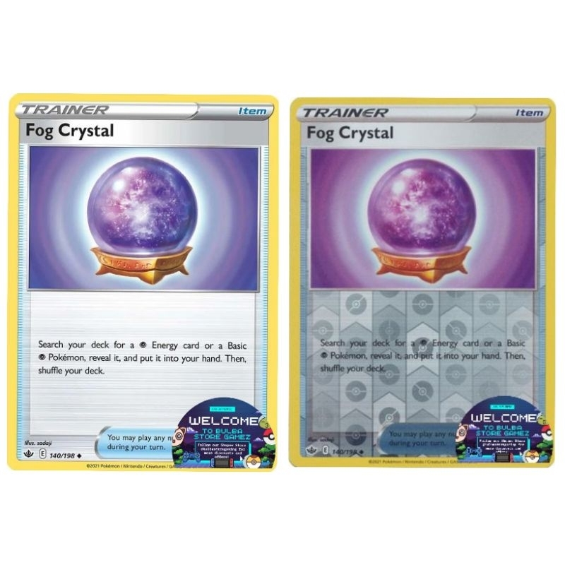 fog crystal pokemon card value Amazon.com: Fog Crystal 140/198 - Chilling Reign - Pokemon Trainer Card Lot