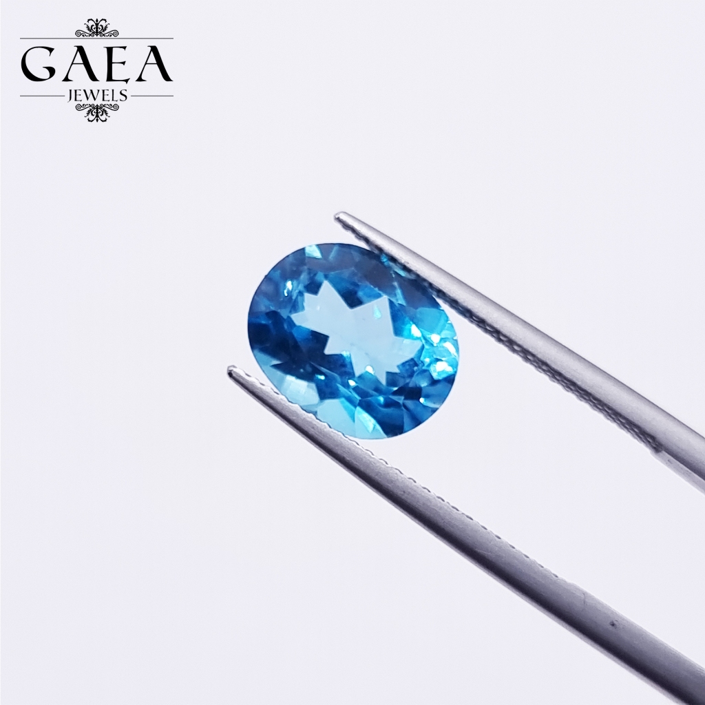 Sky Blue Topaz (Oval) | 黄玉 | November Birthstone | Sagittarius Zodiac ...