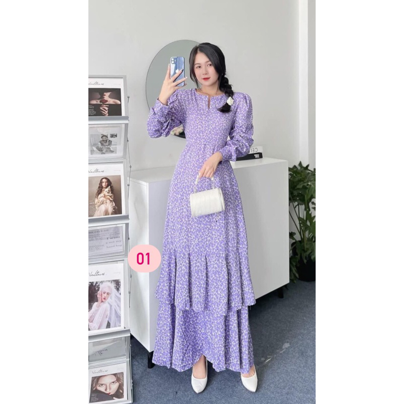 Dress Floral (2 Layer ) | Shopee Malaysia