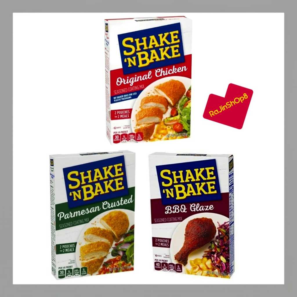 Shake 'N Bake Seasoned Coating Mix BBQ Glaze 170g / Parmesan Crusted