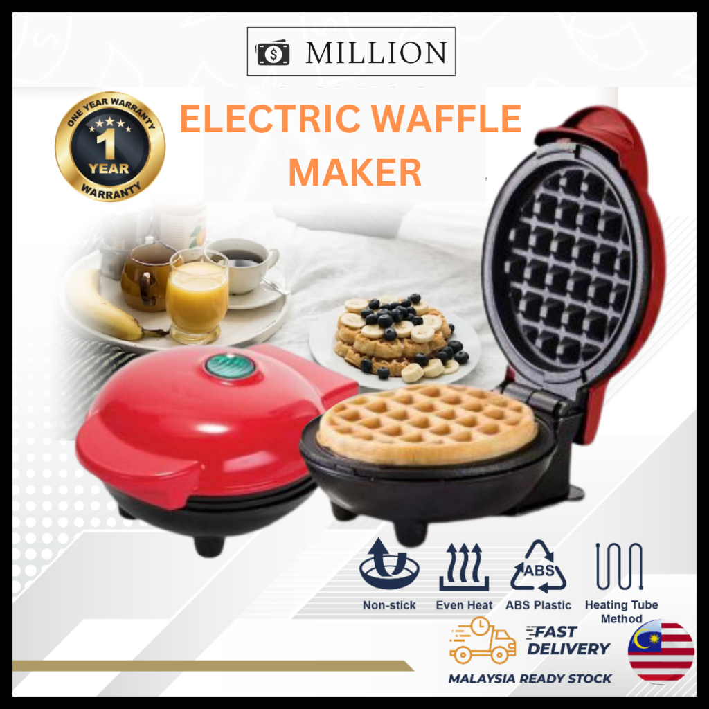 [MILLION] ELECTRIC MINI WAFFLE MAKER Breakfast Waffle Machine Egg Cake
