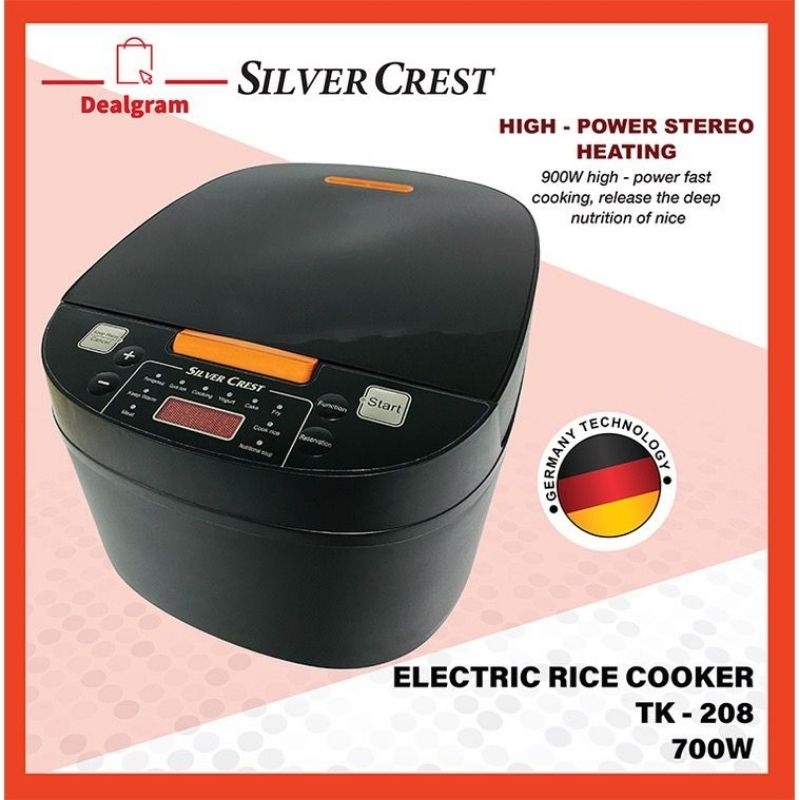 Silver Crest 5L Electric Rice Cooker Multi Function Intelligent Rice