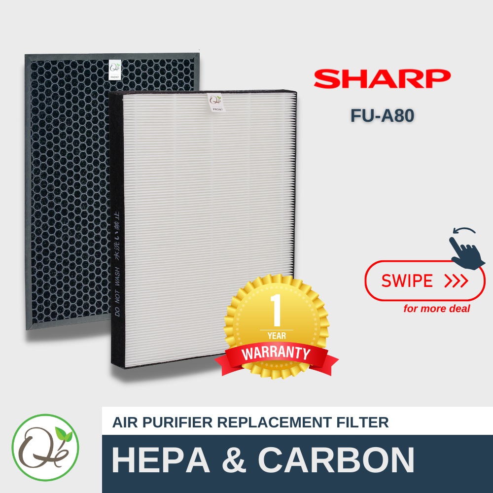 [𝗣𝗿𝗲𝗺𝗶𝘂𝗺 𝗤𝘂𝗮𝗹𝗶𝘁𝘆] SHARP FU-A80 FUA80EW FZ-A80SFE Air Purifier HEPA ...