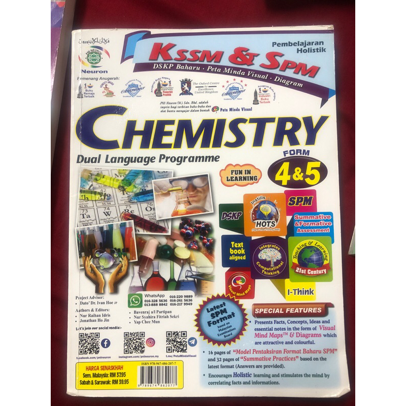 CHEMISTRY DLP KSSM AND SPM FORM 4 & 5 [PEMBELAJARAN HOLISTIK] | Shopee ...