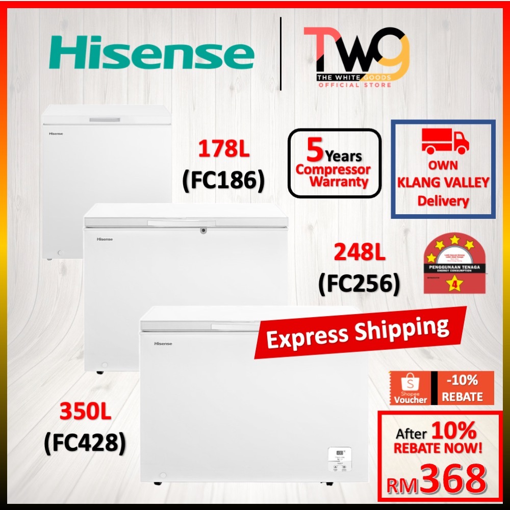 [FREE SHIPPING] Hisense 128L 178L 248L 350L Chest Freezer With 8 In 1