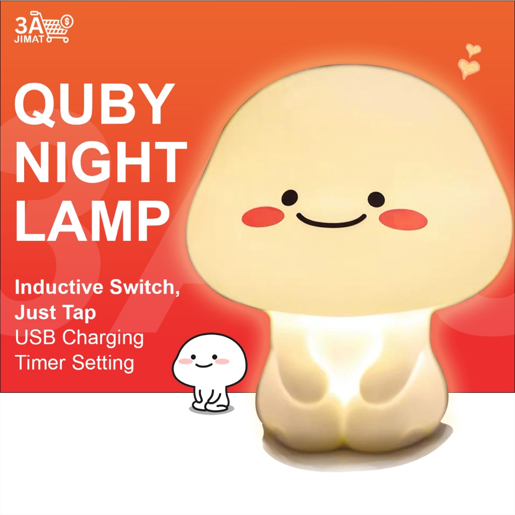 Quby Lamp Cute Clever Baby Night Sleep Light Lampu Patung Tiktok Doll ...