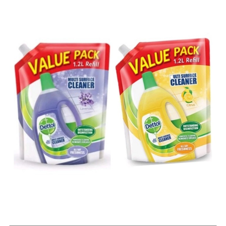 Detol Floor Cleaner Refill Pouch Citrus Lavender 1.2L Multi Action ...