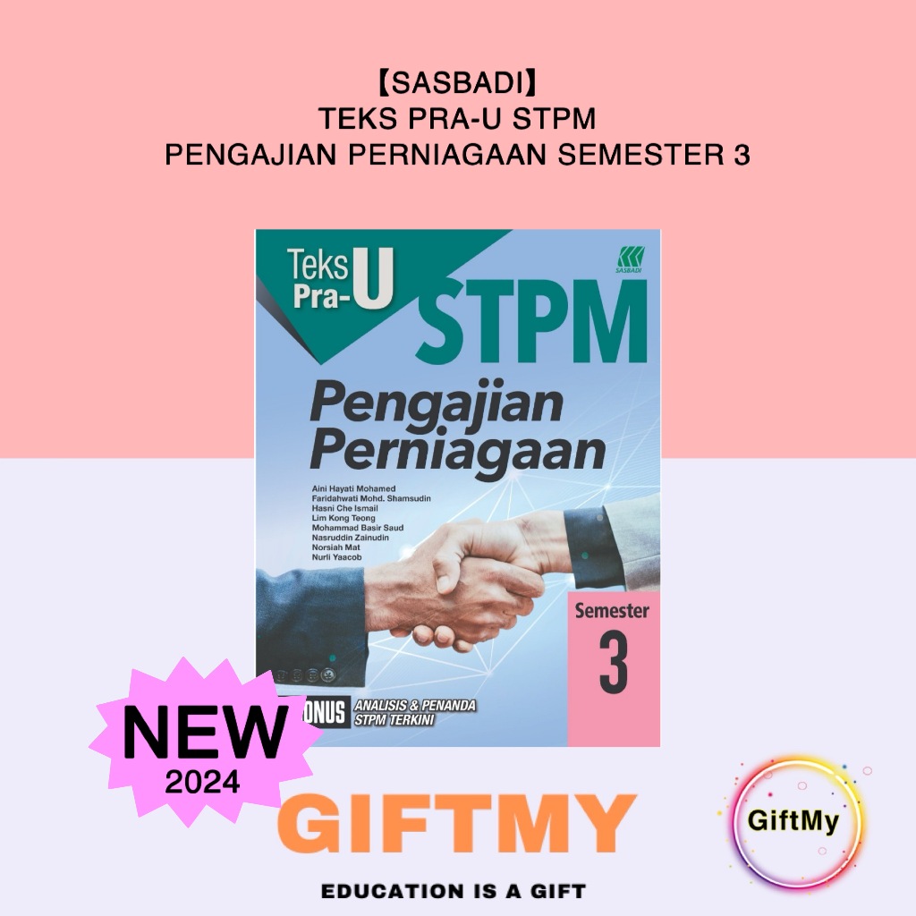 【sasbadi】buku Rujukan Teks Pra U Stpm Pengajian Perniagaan Semester 3