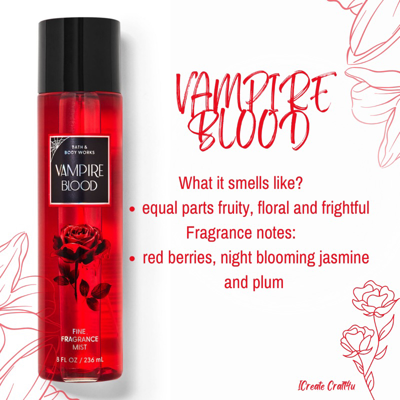 VAMPIRE BLOOD BODYMIST ORIGINAL BATH AND BODY WORKS (repack 10ml ...