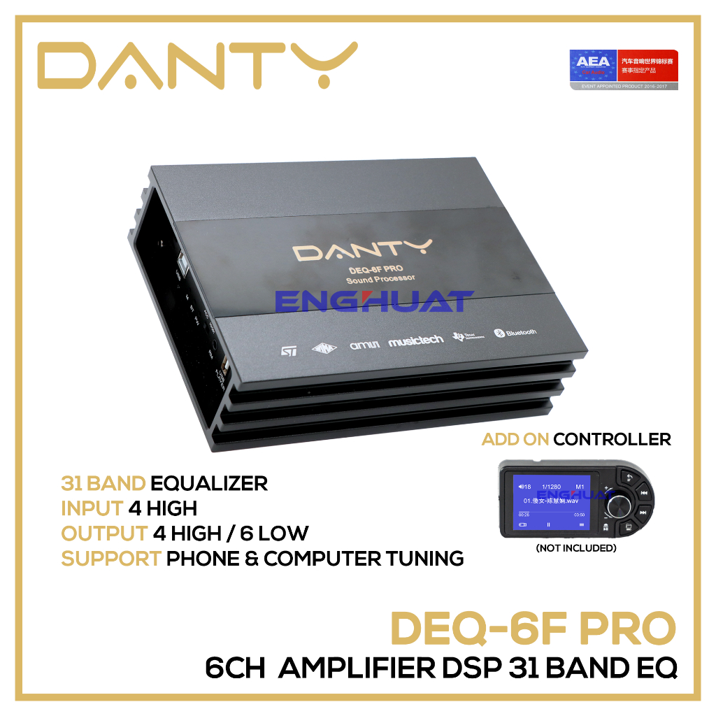 DANTY DSP DEQ6F PRO 6CH Amplifier DSP 31 Band EQ DSP Amplifier Car