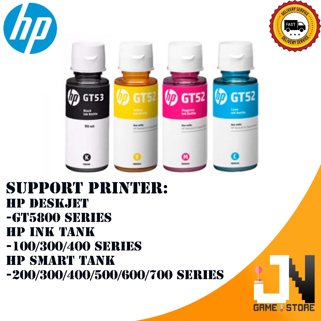 HP Smart Tank Ink Tank Deskjet Ink Bottle GT53 Black / GT53XL Black