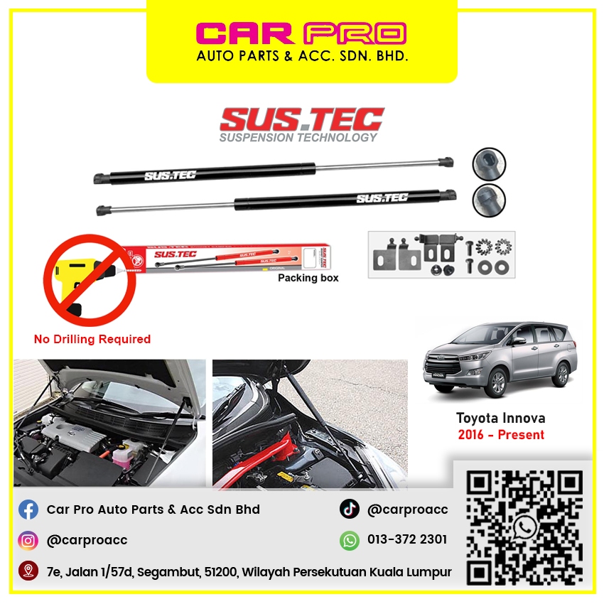 Toyota Innova 2016 - 2022 Front Bonnet Damper Front Hood Damper Gas ...