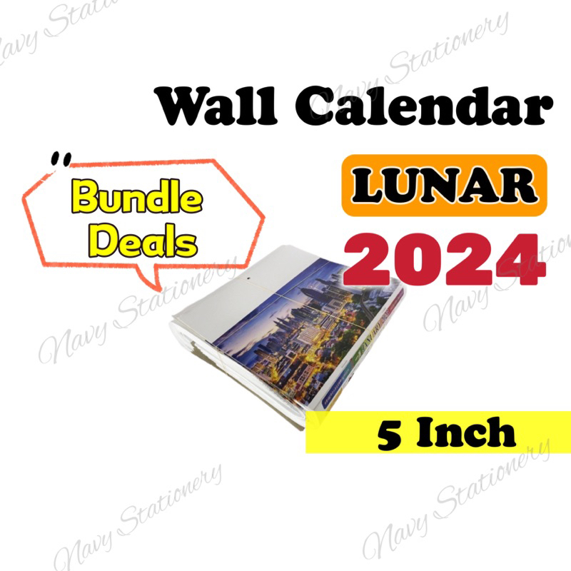 【Bundle Deals】5 Inch Lunar Wall Calendar 2024 | Kalendar Kuda Dinding ...