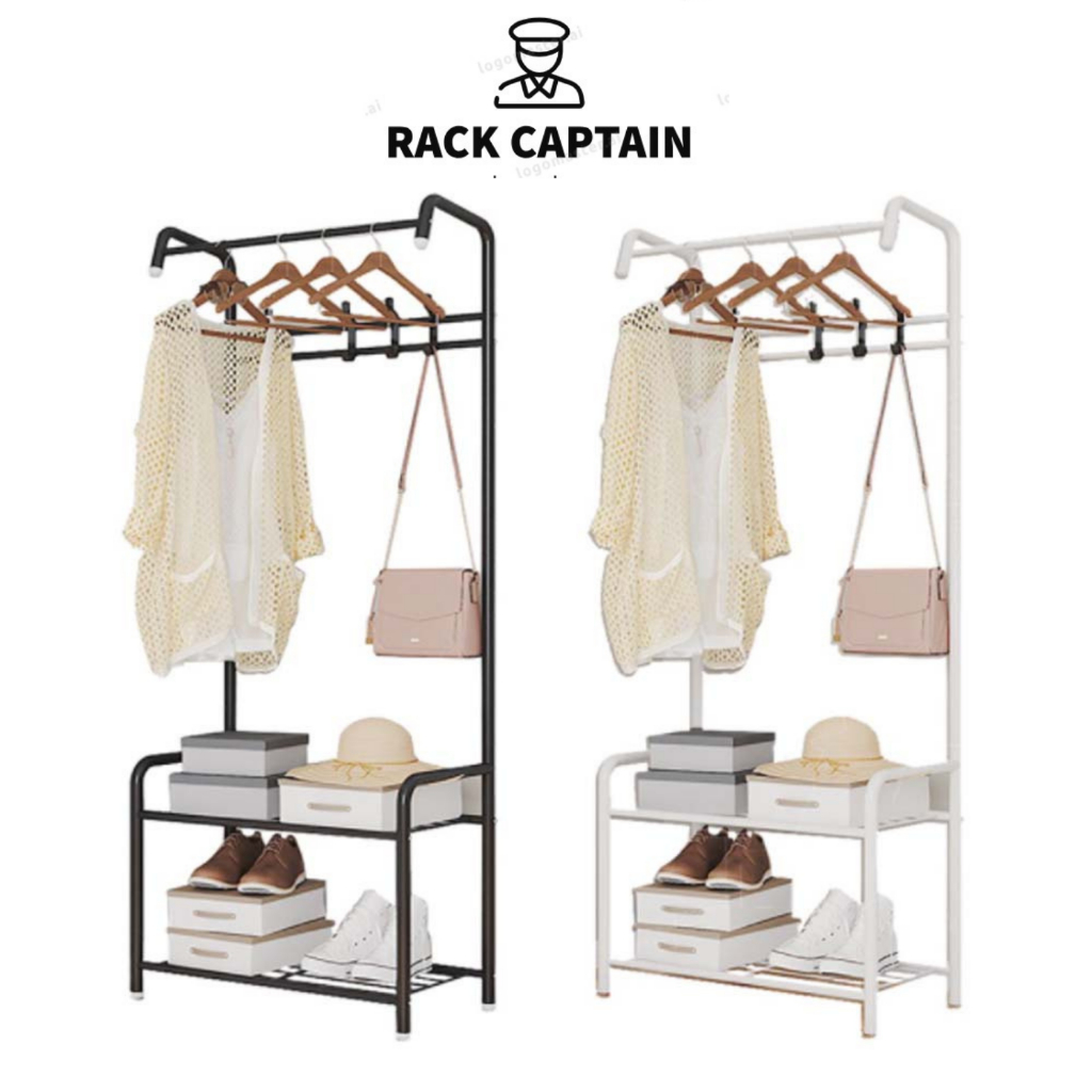 RackCaptain Rak Penyangkut Pakaian Bentuk L Lipat Besi L Shape Rack ...