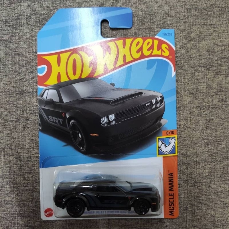 Hot Wheels 18 Dodge Challenger Srt Demon Black 151 250 2023