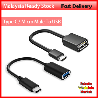 USB C 3.1 Type C/Micro Male To USB Female OTG Data Sync Converter Adapter Cable