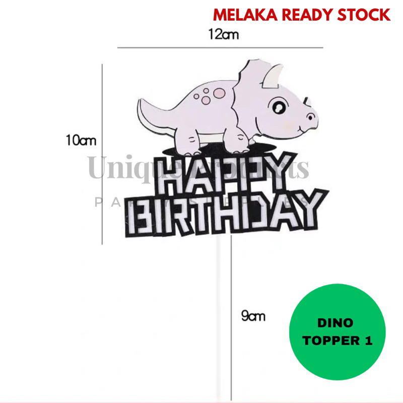 Dinosaur Birthday Cake Decor Cake Topper Hiasan Kek Dino | Shopee Malaysia