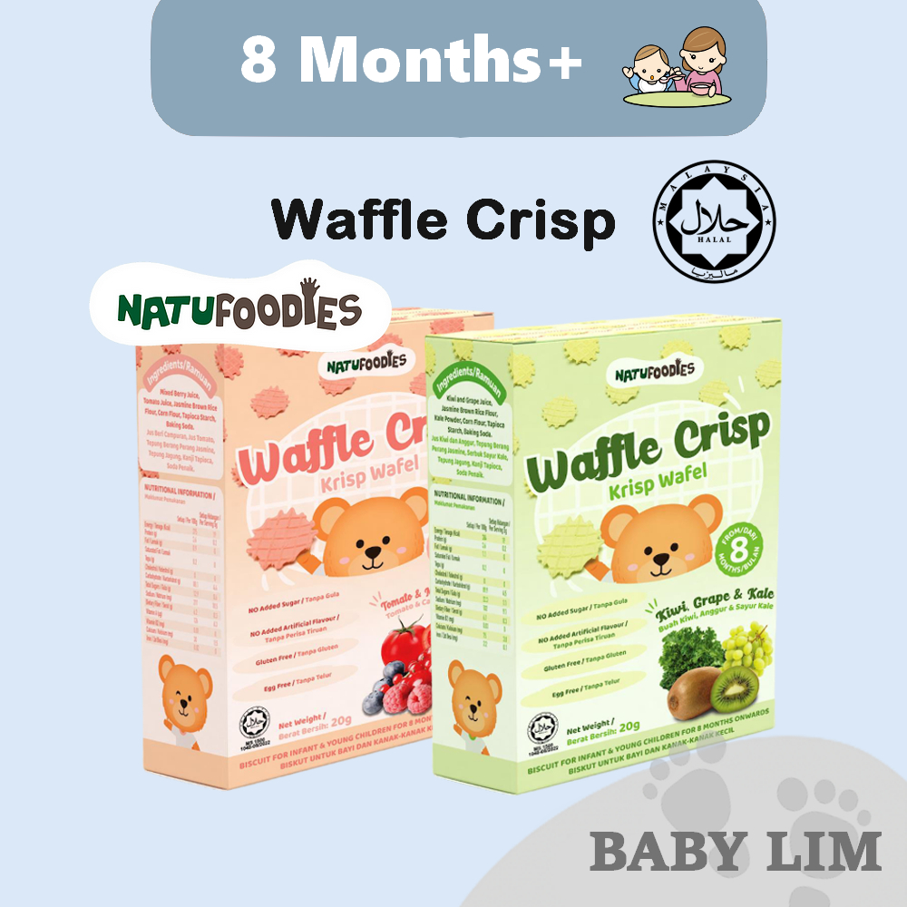 [New Arrivals] Natufoodies Waffle Crisp (20g) for 8Mth+ Bayi Wafer Baby ...