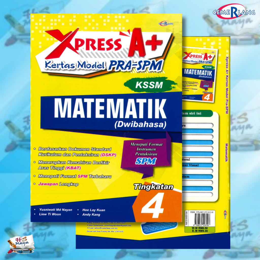 Buku Latihan Xpress A Kertas Model Pra Spm 2023 Tingkatan 4 Kssm