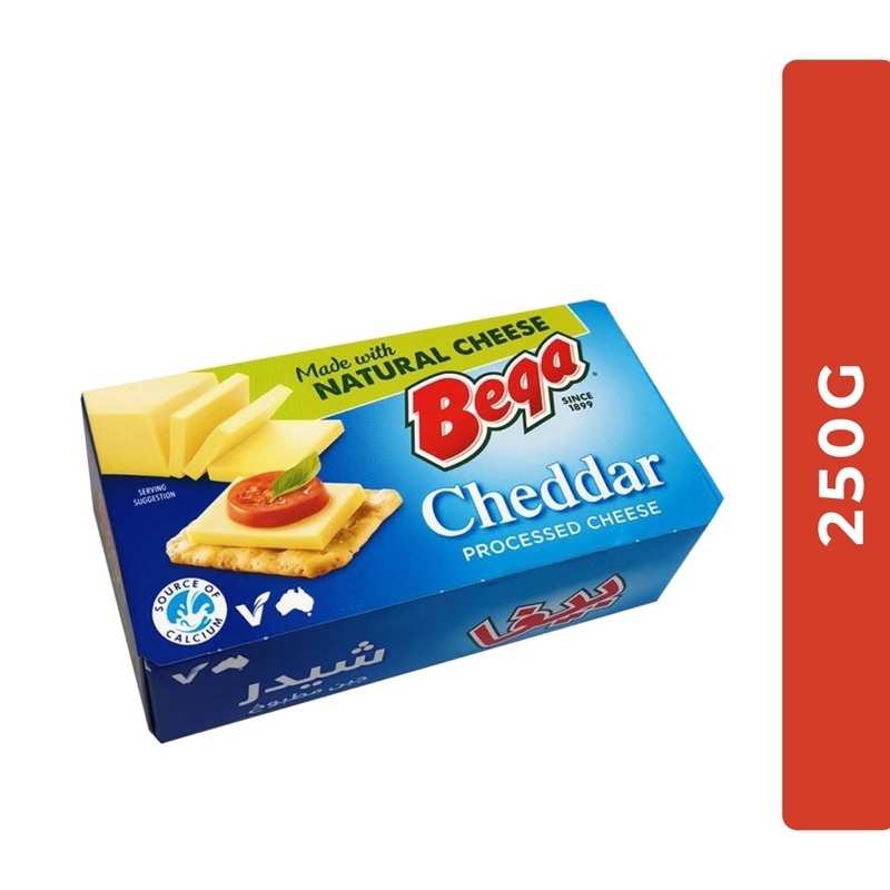 BEGA CHEDDAR CHEESE PROCESSED BLOCK/KEJU CHEDDAR 250G | Shopee Malaysia