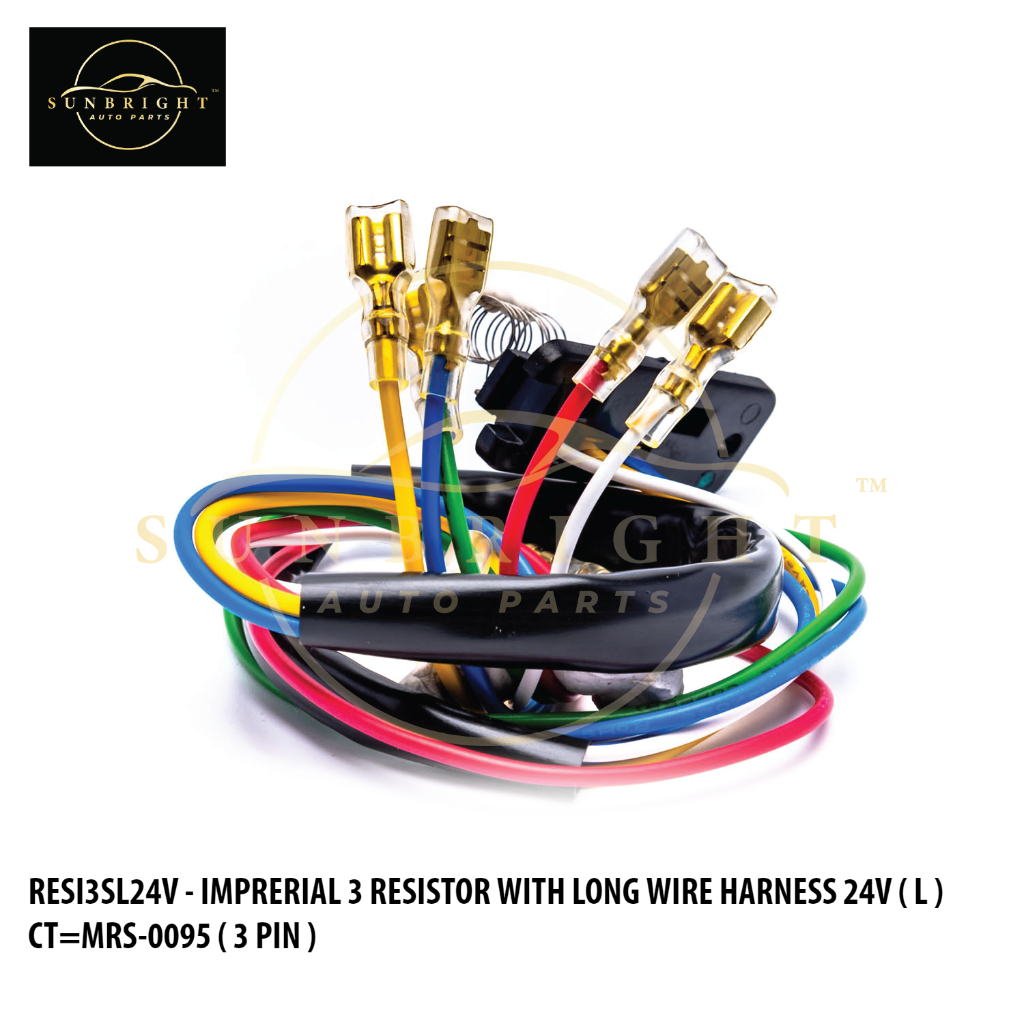 IMPRERIAL 3 RESISTOR WITH LONG WIRE HARNESS 24V ( L ) CT=MRS-0095 ( 3 ...
