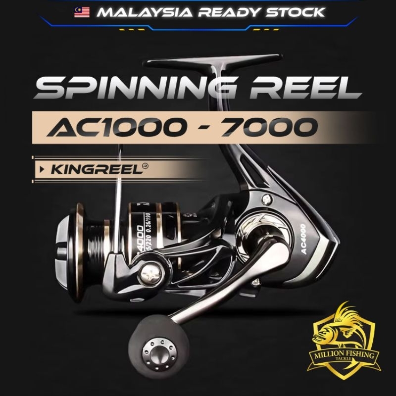 RLS012 KINGREEL】Spinning Reel murah HD1000-7000 5.2:1 Stainless Steel