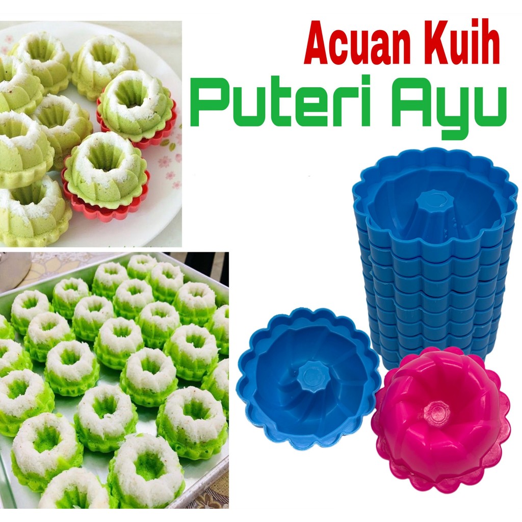 Acuan Kuih Plastic/Jelly Mould/Pudding Mould (Round/Love/Rose/Square ...