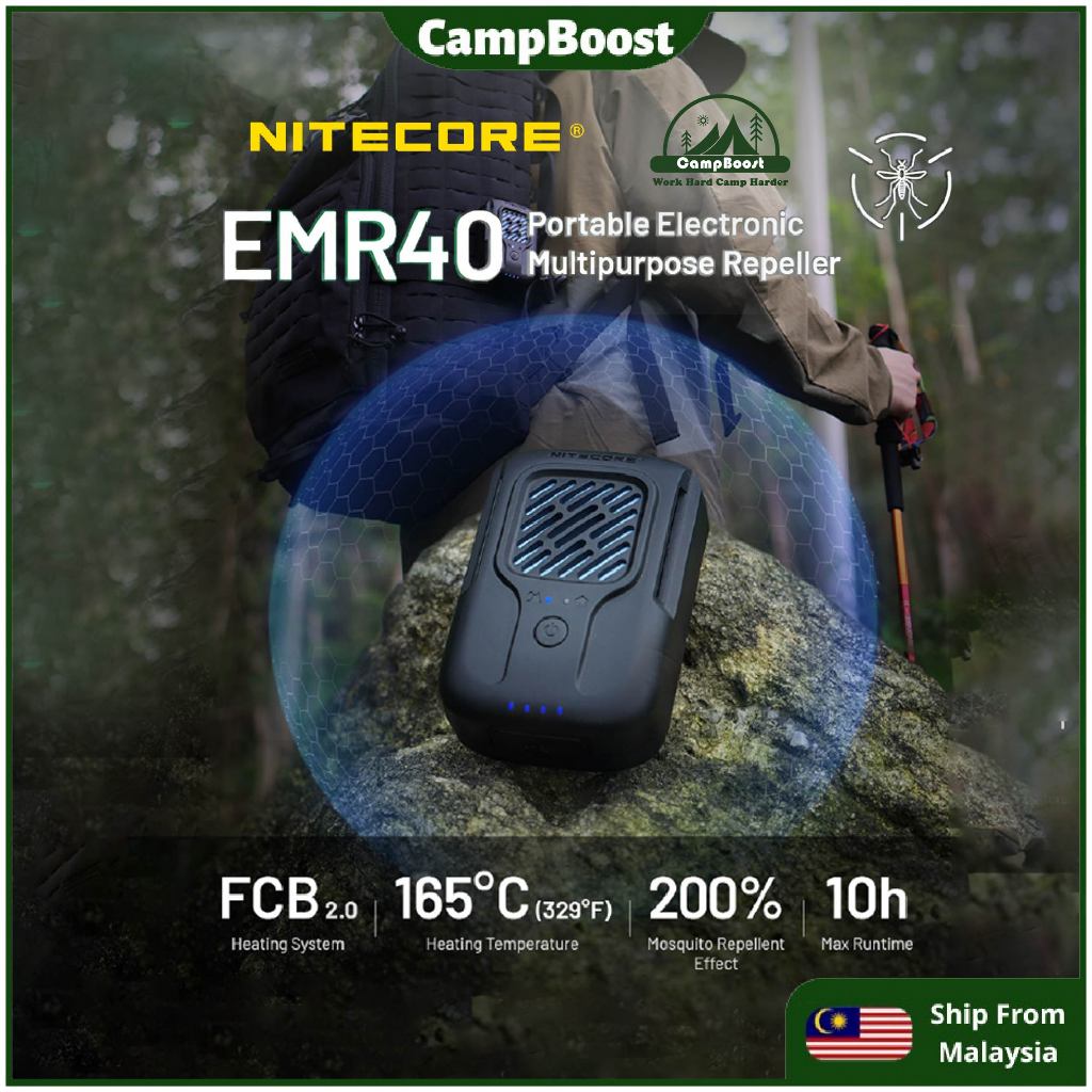 CampBoost NITECORE EMR40 Portable Electronic Multipurpose Repeller Ubat ...