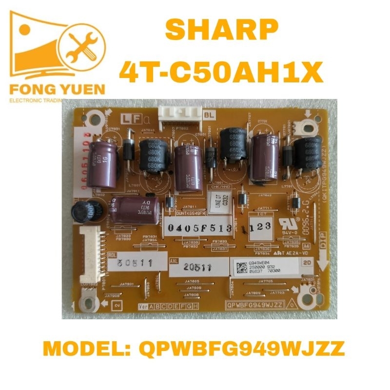 SHARP TV INVERTER BOARD 4T-C50AH1X (VERSION-1) | Shopee Malaysia