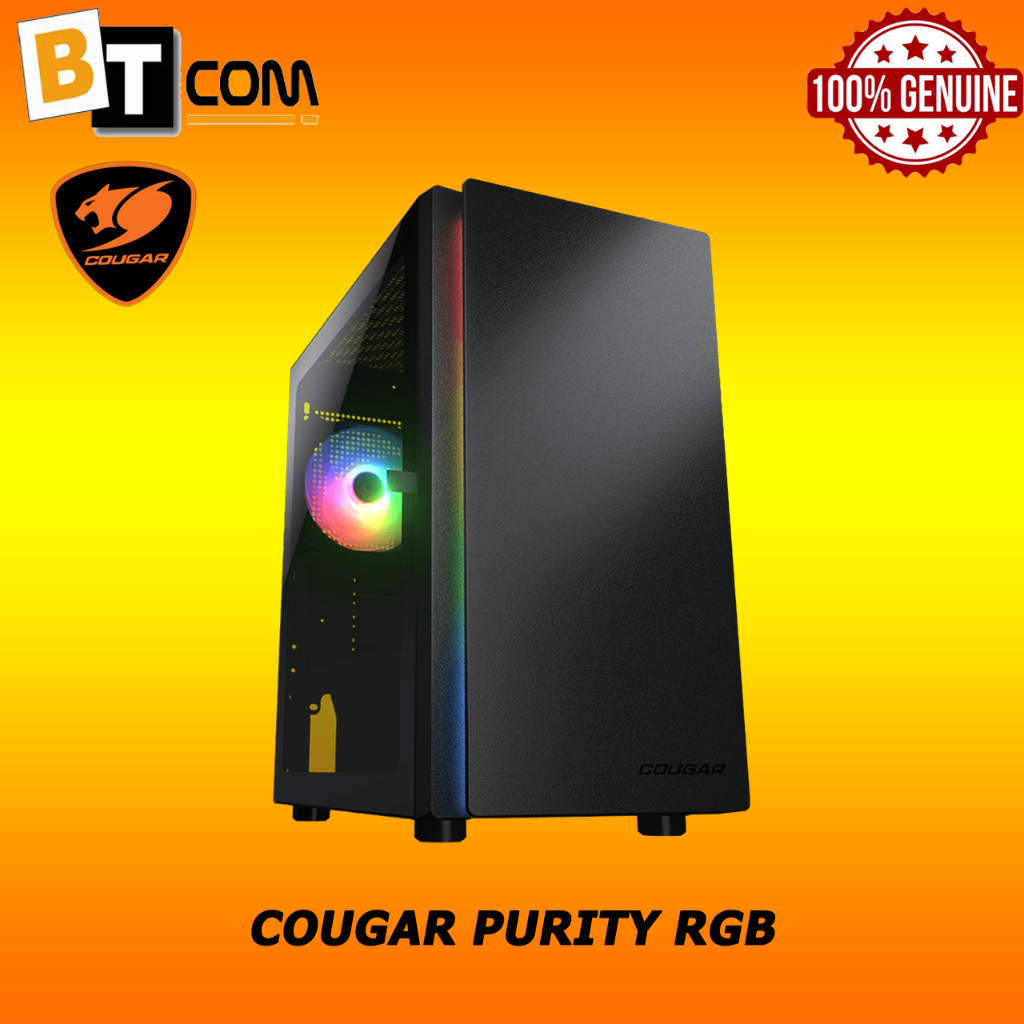 COUGAR PURITY RGB M-ATX PC CASING CGR PURITY-RGB-BK | Shopee Malaysia