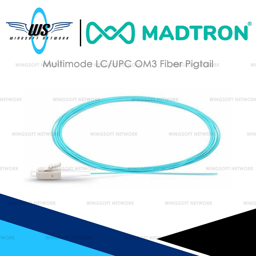 𝗠𝗔𝗗𝗧𝗥𝗢𝗡® Fiber Optic Pigtail Multimode OM3 LC/UPC 50/125um 0.9mm (1 ...