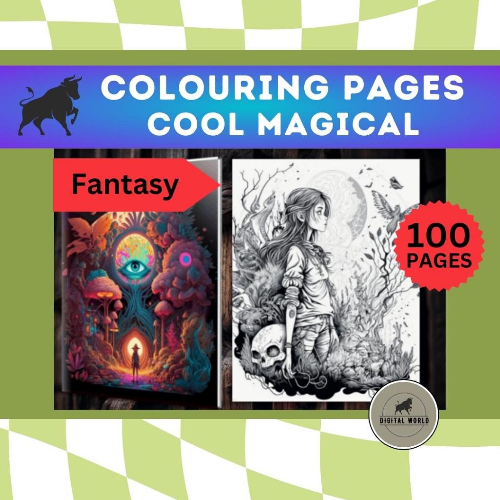 Digital Colouring Page | Cool & Magical Colouring Page | Colouring For