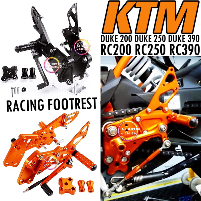 RACING FOOTREST KTM DUKE200 DUKE250 DUKE390 RC200 RC250 RC390 DUKE RC