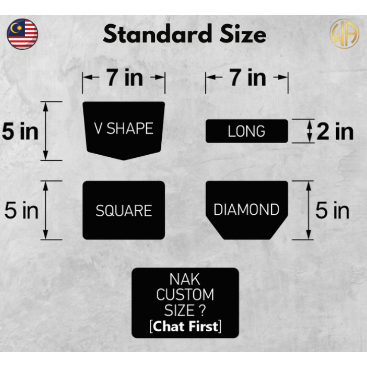 Papan Kosong No Plate Motor Plain Plate Acrylic Supply For Motorcycle