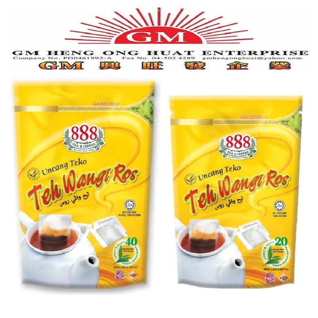 888 Teh Wangi Ros Pot Bag (2g x 20 Potbags) / (2g x 40 Potbags ...