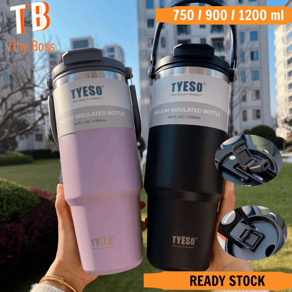 Tyeso 304 Stainless Steel Thermos Tumbler Bottle With Straw Insulated ...