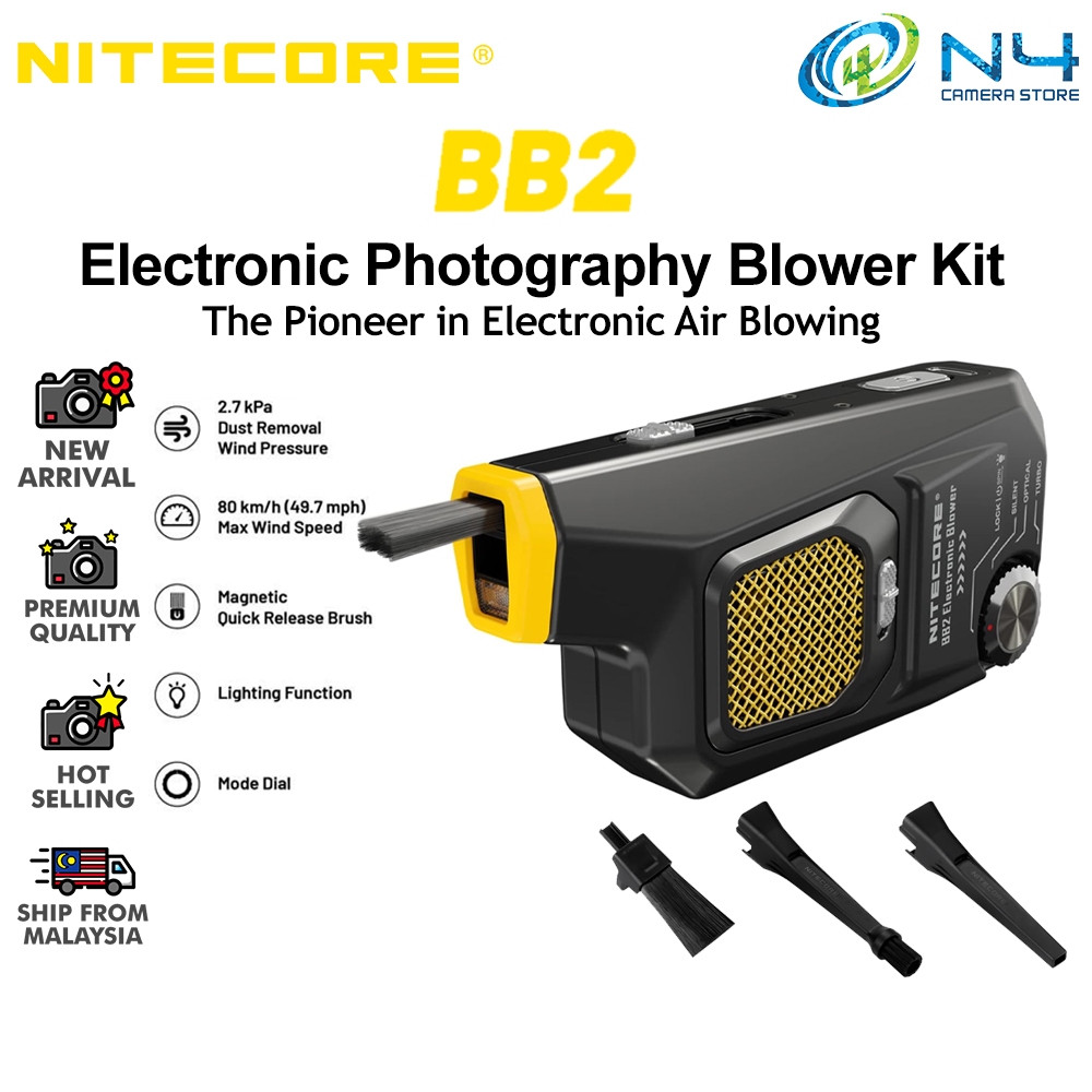 Nitecore BB2 Blower Kit Rechargeable Air Duster for Cameras and ...