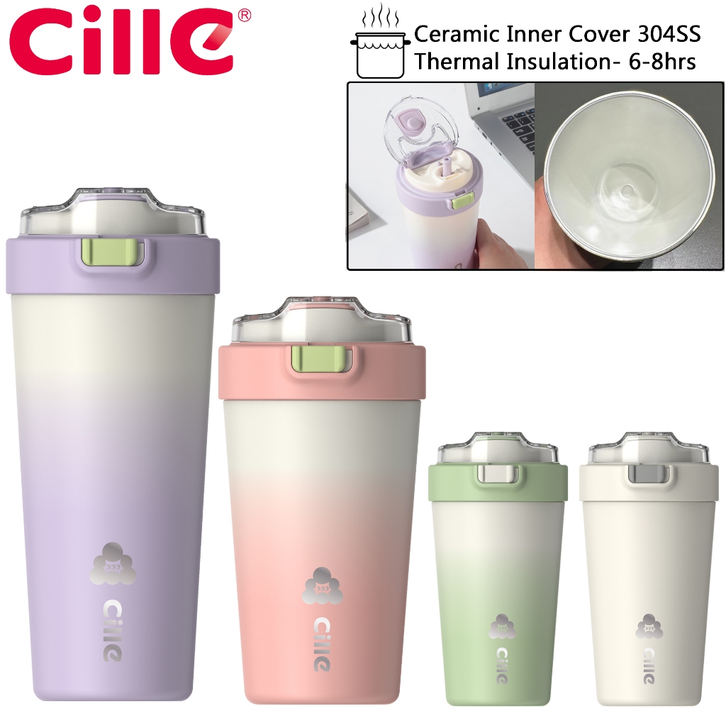 Cille 540ml/700ml Ceramic Liner 316SS Stainless Steel Vacuum Flask