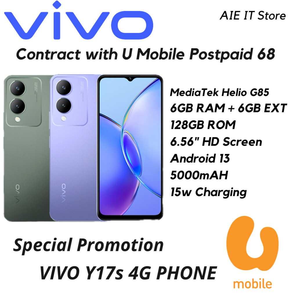 VIVO Y17s (6+128GB) 4G Phone / VIVO Y27 5G (6+128GB) 5G Phone Bundle U ...